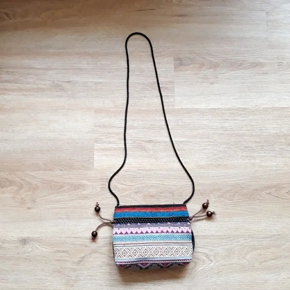 Handmade Hmong Colorful Textile Embroidered Crossbody Bag - Picture 8 of 11